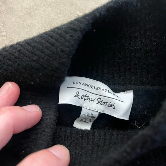& Other Stories Black Turtleneck Sweater - Picture 2 of 5